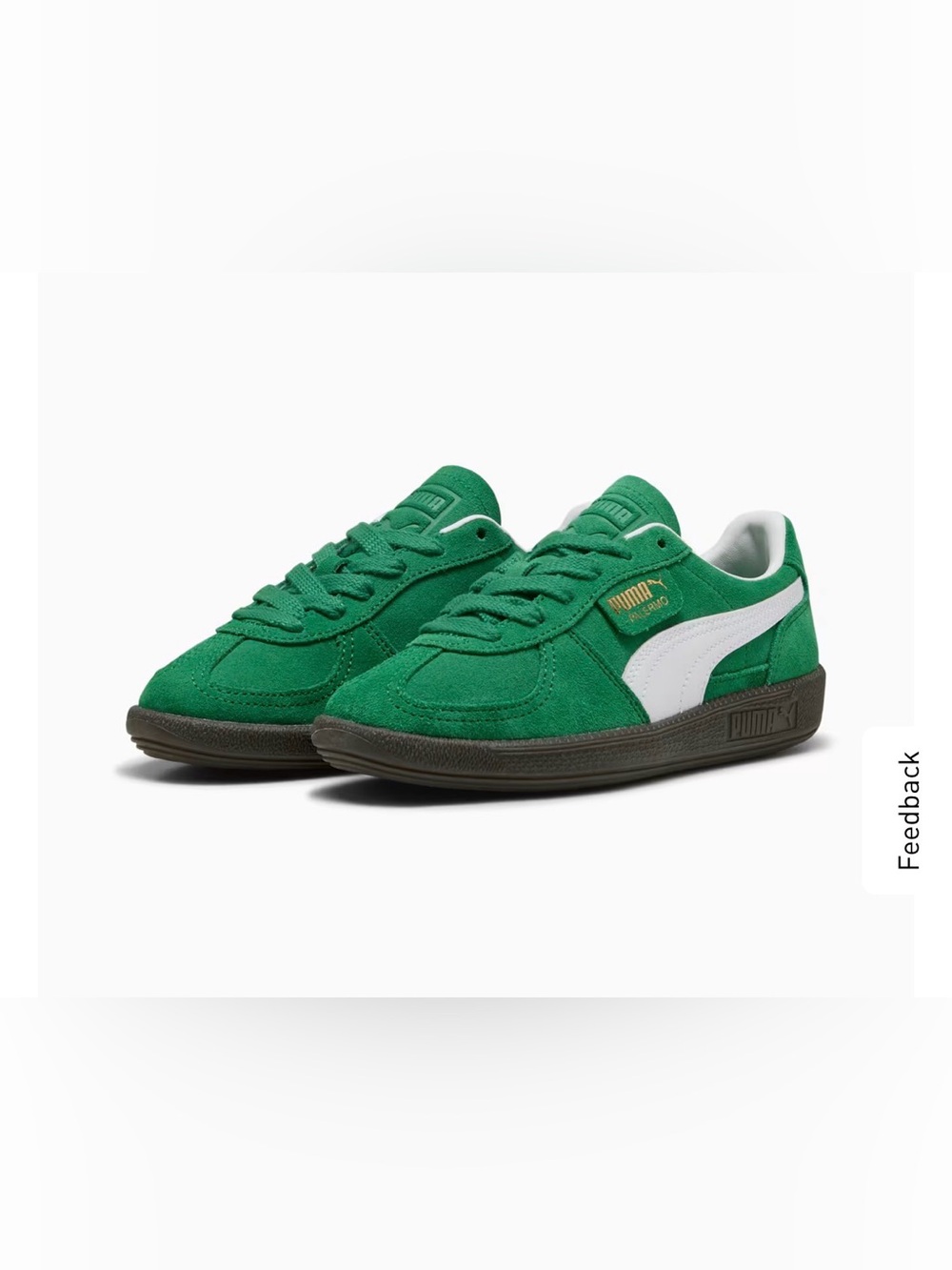 NIB Puma Palermo Green Suede Sneakers Kids 7/Womens 8.5